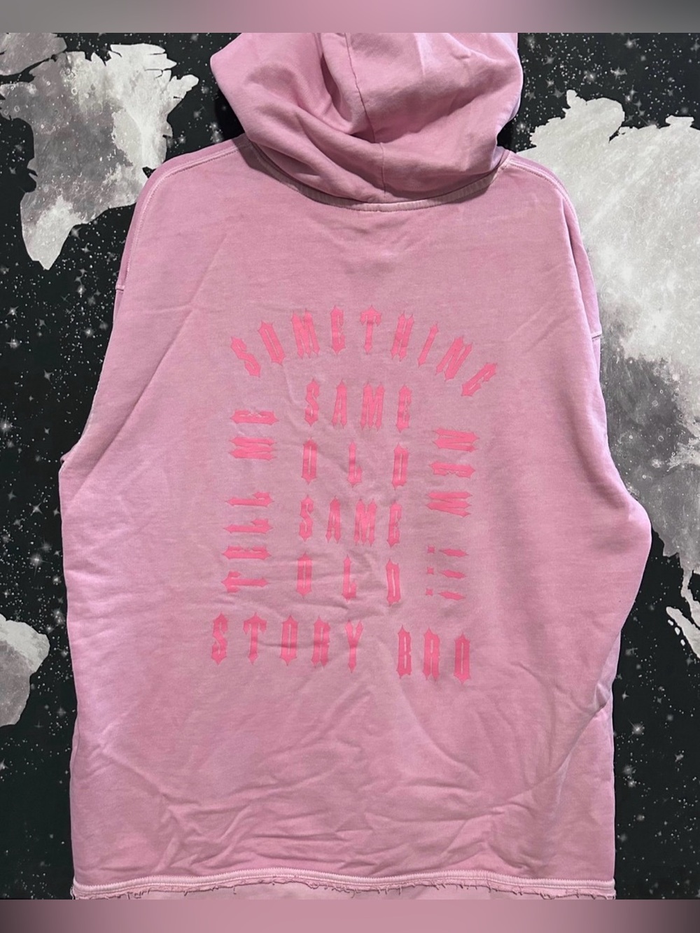 Divided Pink Puff Print Tell Me Something New Hoodie